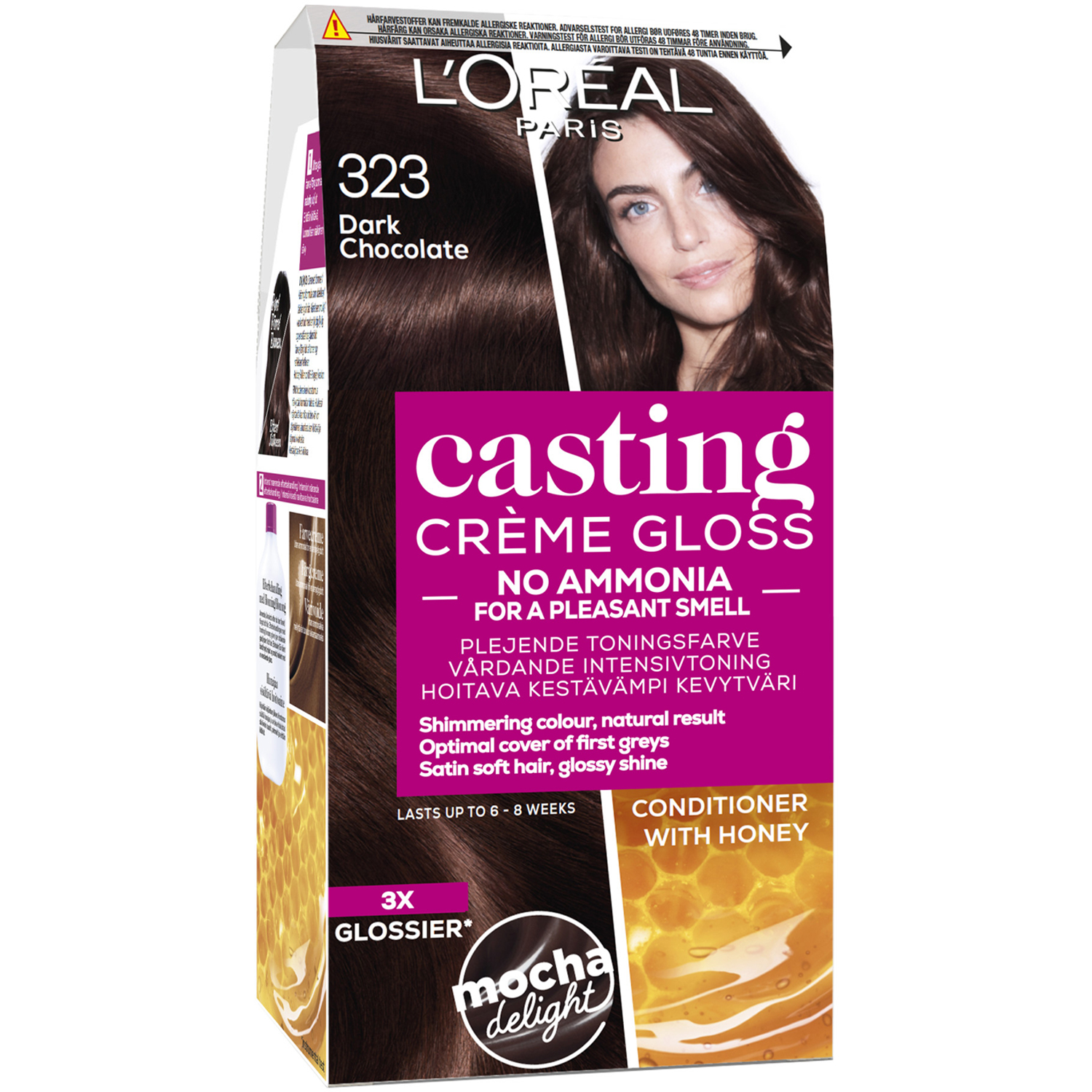 Köp L'Oréal Paris Casting Crème Gloss 323 Dark Chocolate, Dark Chocolate L'Oréal Paris Färg fraktfritt