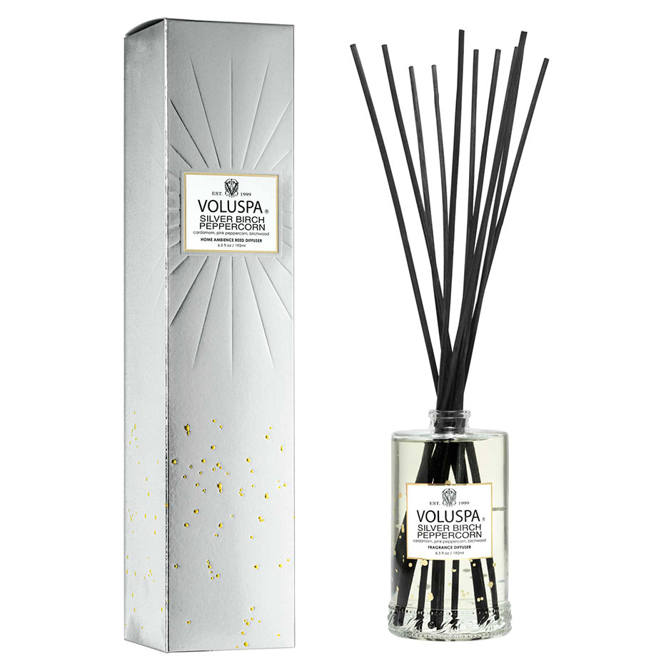 Reed Diffuser Silver Birch Peppercorn, 192 ml Voluspa Doftpinnar & Doftspridare