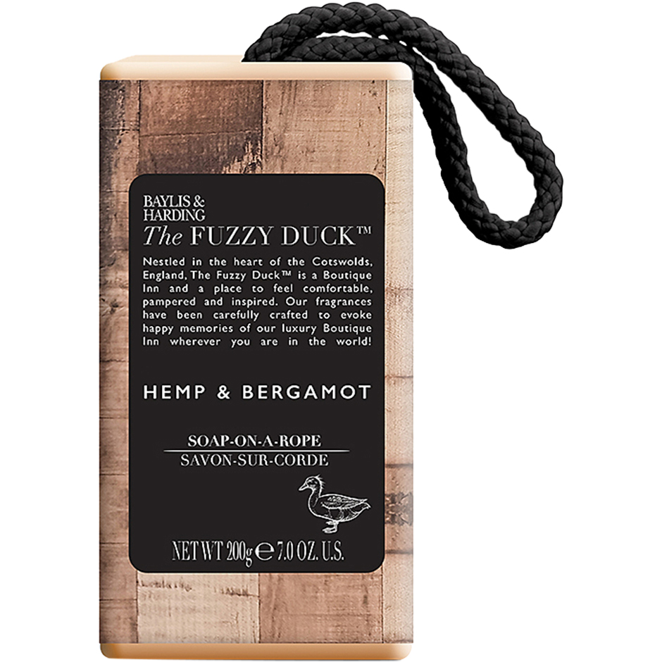 The Fuzzy Duck Men's Hemp & Bergamot Soap on a Rope,  Baylis & Harding Handtvål