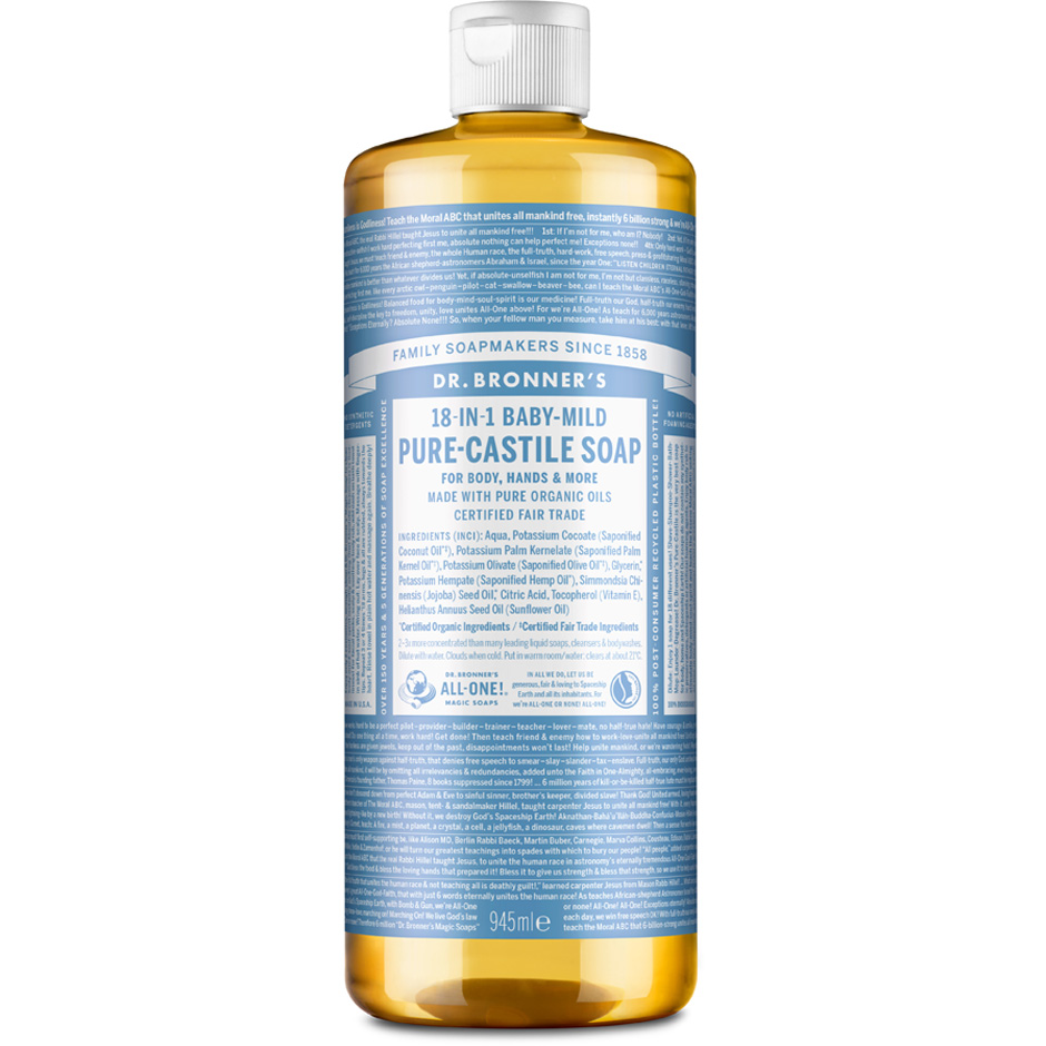 Pure Castile Liquid Soap Baby-Mild (unscented), 945 ml Dr Bronner’s Handtvål