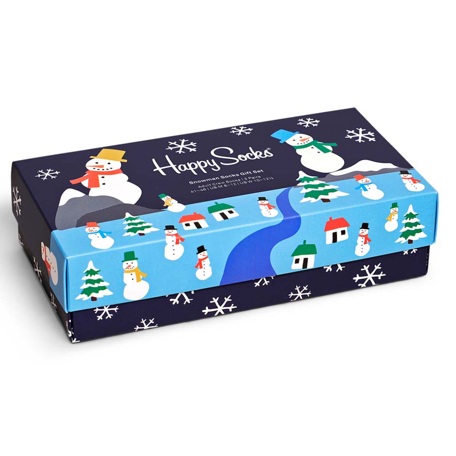 3-Pack Snowman Socks Gift Set,  Happy Socks Boxers och strumpor