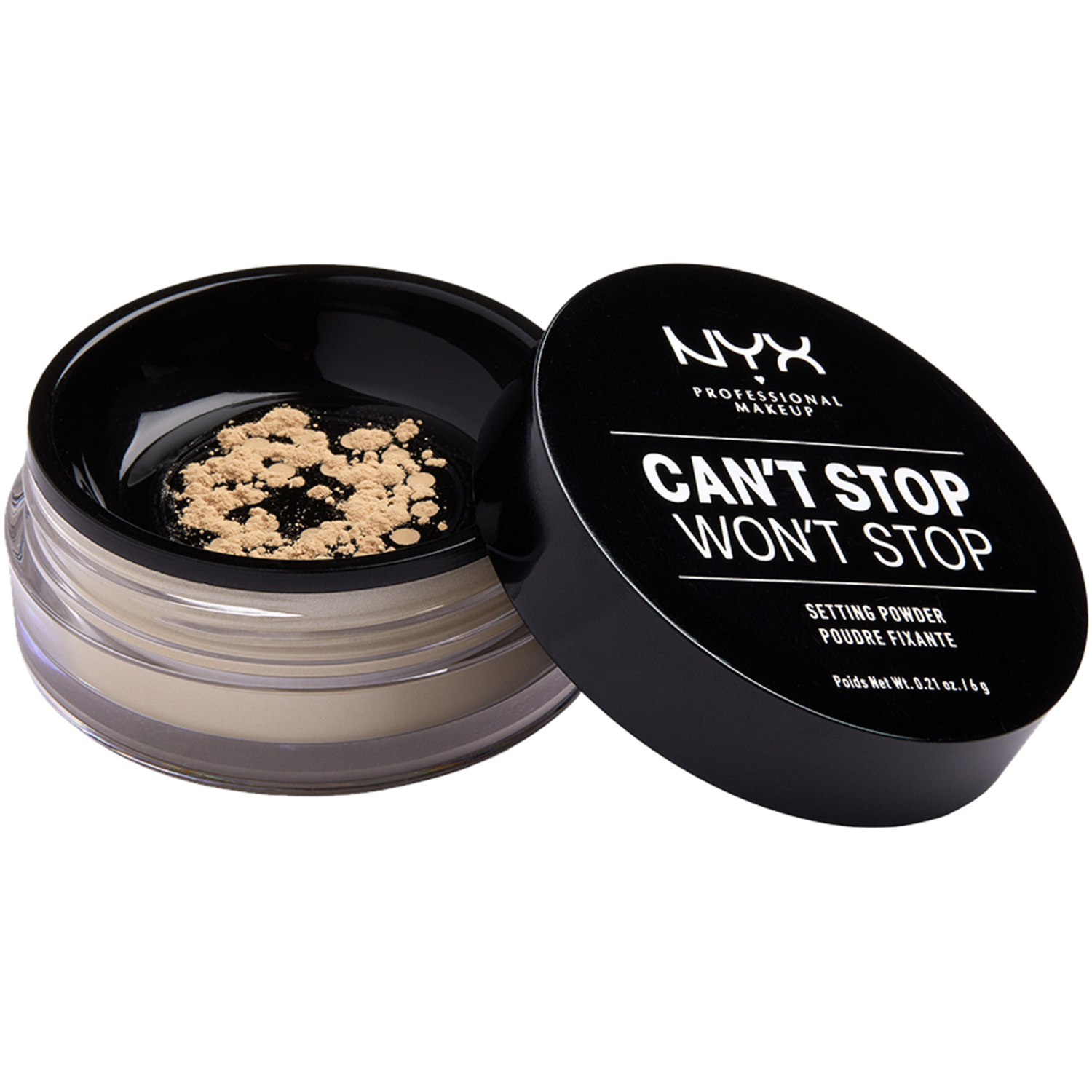 Köp NYX PROFESSIONAL MAKEUP Can't Stop Won't Stop Setting Powder, Light/Medium NYX Professional Makeup Puder fraktfritt
