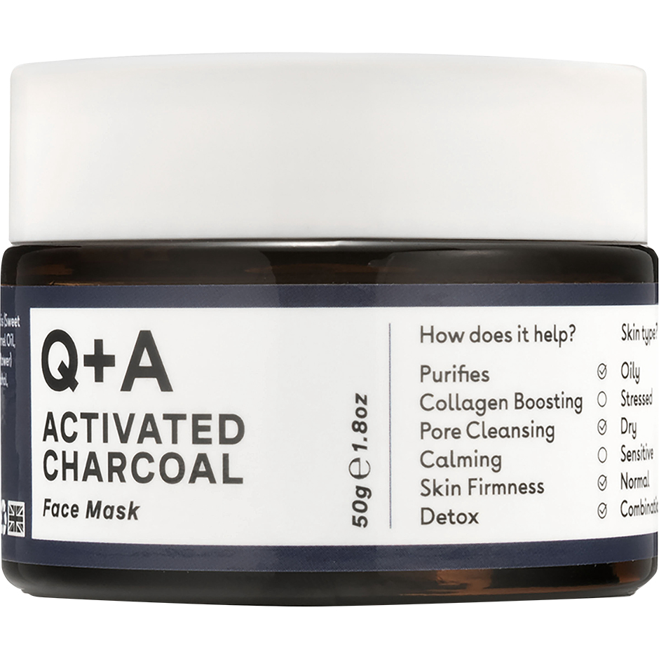 Activated Charcaol Face Mask, 50 g Q+A Ansiktsmask