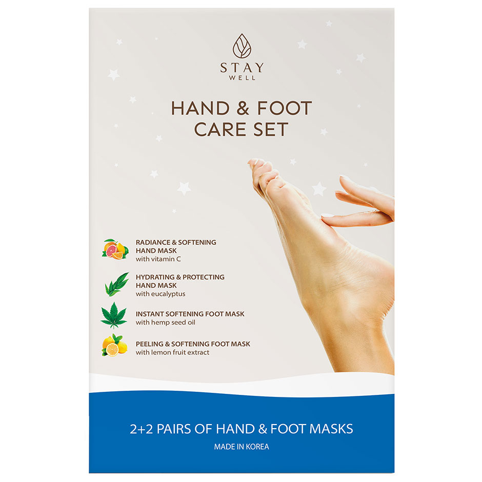 Hand & Foot masks (4 masks),  Stay Well Fotvård