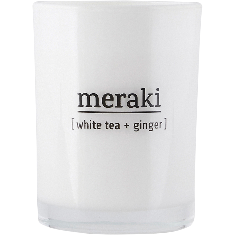 White Tea & Ginger Scented Candle,  Meraki Doftljus