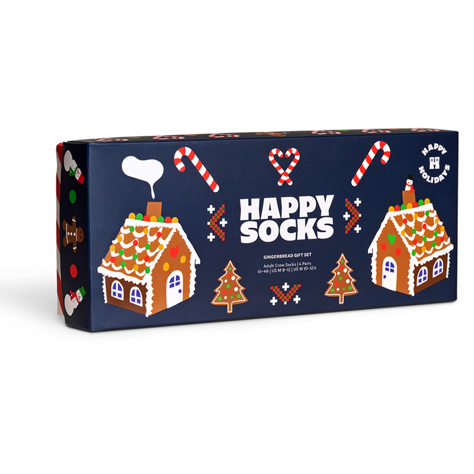 Happy Socks 4-Pack Gingerbread Socks Gift Set 41-46