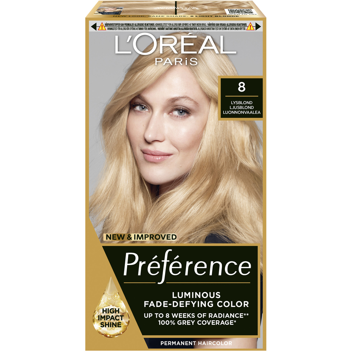 Köp Récital Préférence 8 California Ljusblond,  L'Oréal Paris Blondering & blekning fraktfritt