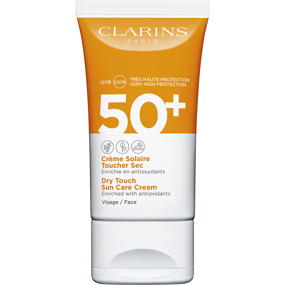 Köp Clarins Dry Touch Sun Care Cream For Face, SPF50 50 ml Clarins Solskydd fraktfritt