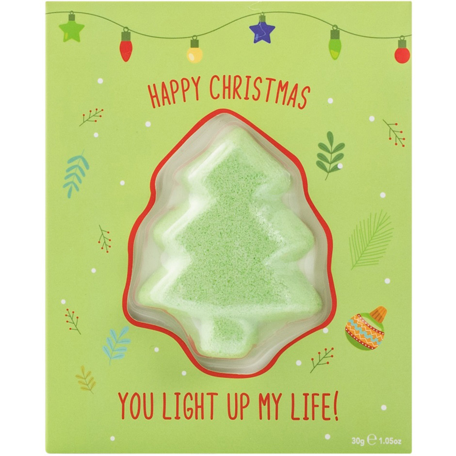 Christmas Tree Fizzer Card, 50 g BubbleT Badbomber, badskum & badolja