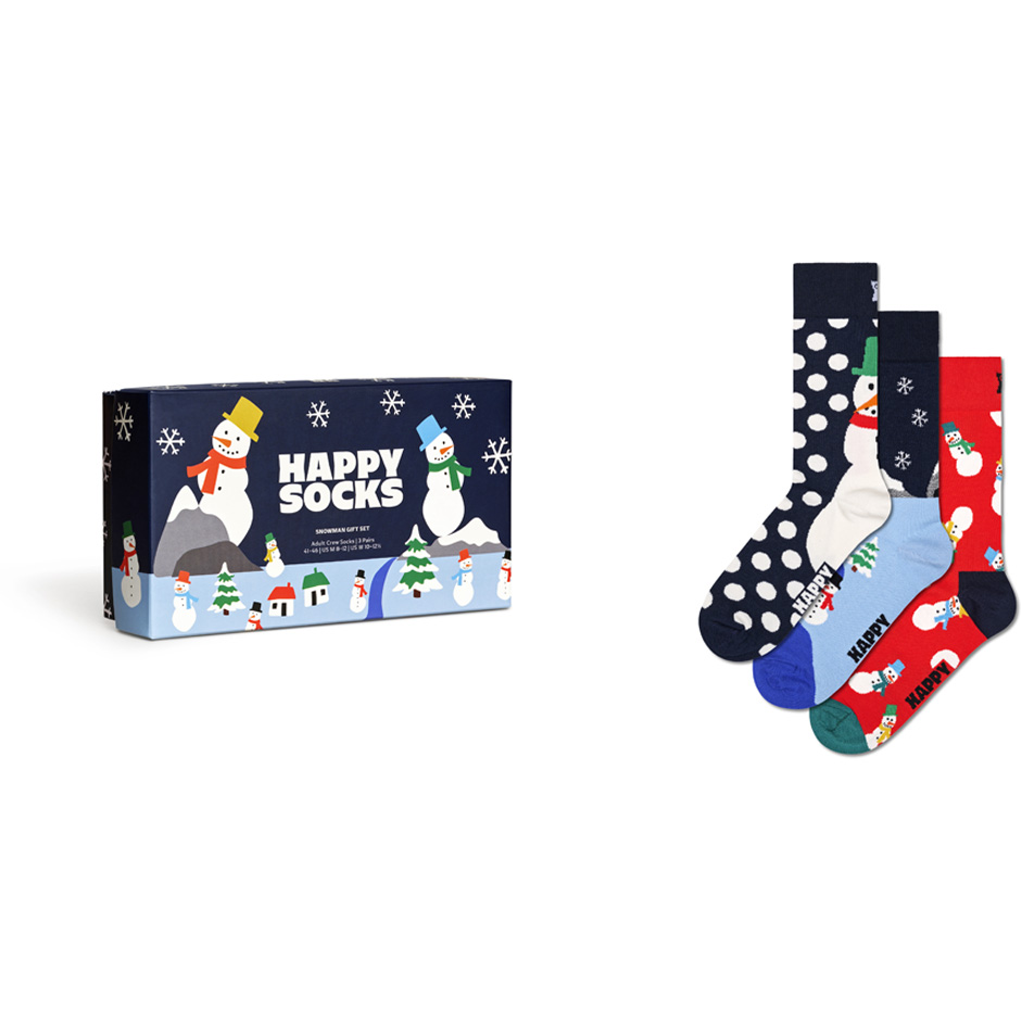 3-Pack Snowman Socks Gift Set
