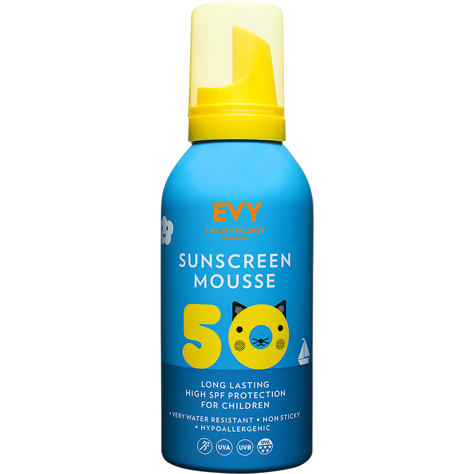 Köp EVY Sunscreen Mousse For Kids SPF50, 150ml EVY Technology Solskydd fraktfritt