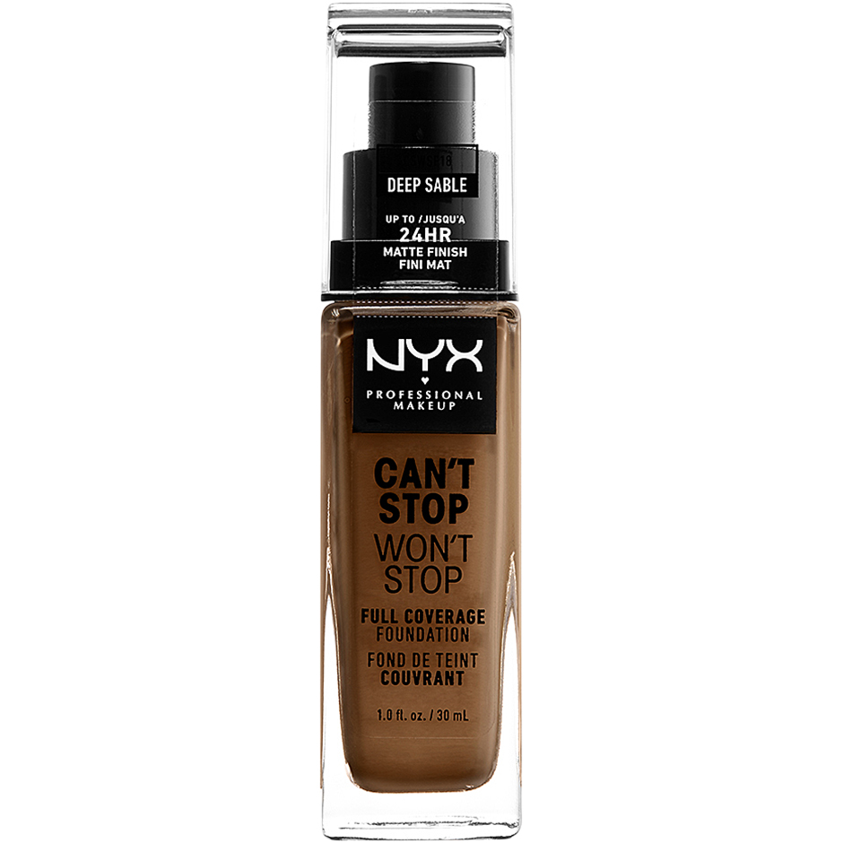 Köp NYX PROFESSIONAL MAKEUP Can't Stop Won't Stop Foundation, Deep sable NYX Professional Makeup Foundation fraktfritt