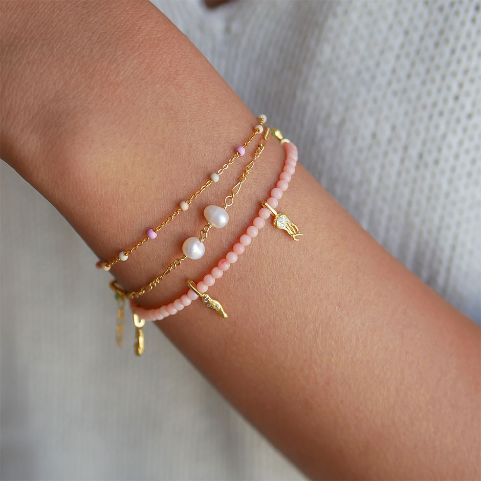 Alternativ bild 1 för Enamel Copenhagen Bracelet, Bahama Coral - 18,5 cm