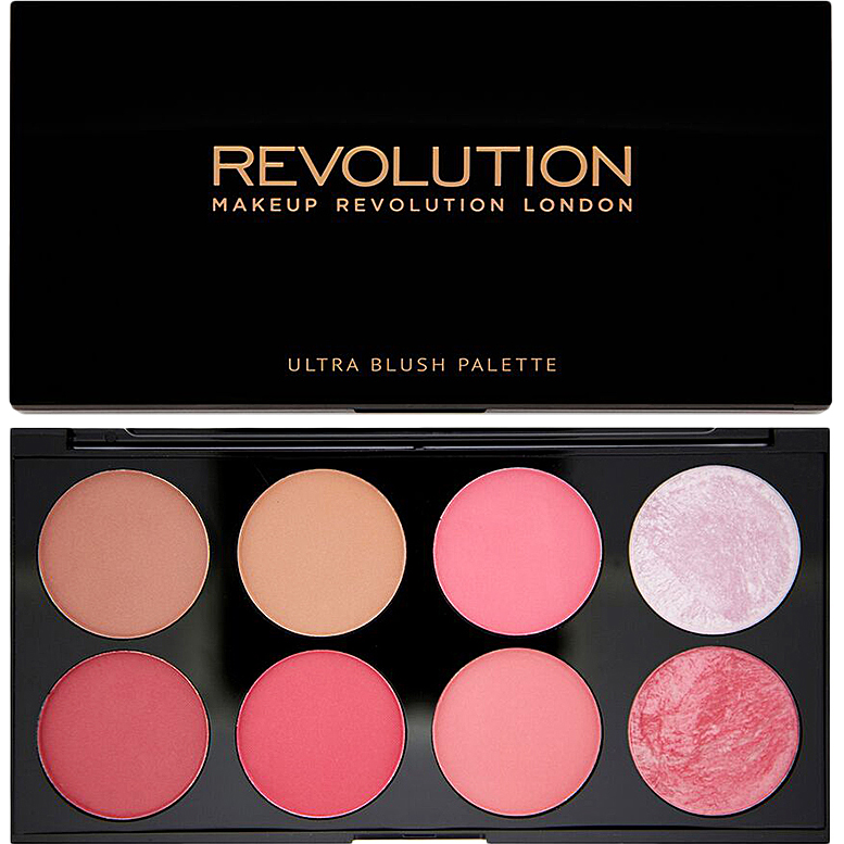 Makeup Revolution Ultra Blush And Contour Palette Sugar And Spice, 8 Shades