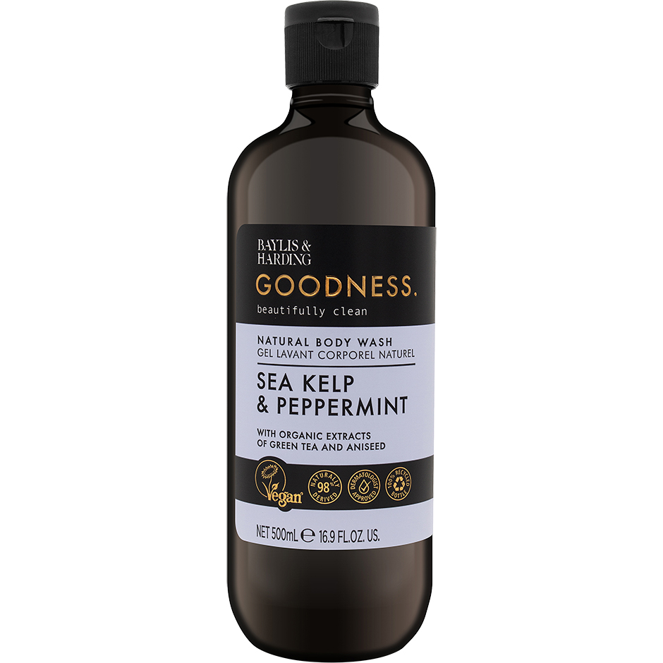 Goodness Sea Kelp & Peppermint Body Wash, 500 ml Baylis & Harding Duschcreme