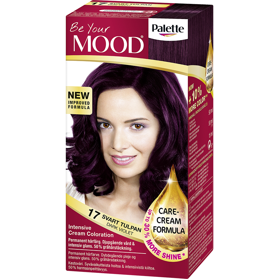 Köp Mood Haircolor 17 Svart Tulpan, No. 17 Black Violet MOOD Färg fraktfritt