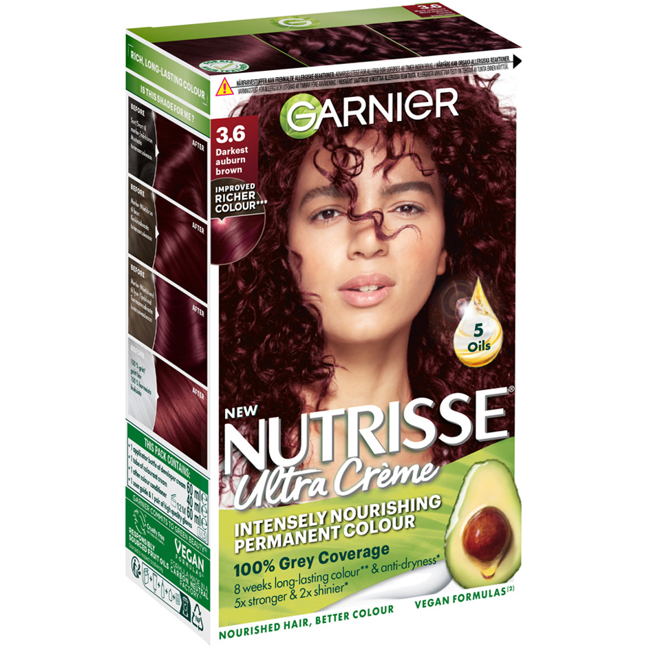 Garnier Nutrisse Cream 3.6 Mörk Rödbrun,  Garnier Hårfärg